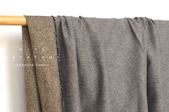 Japanese Fabric Yarn Dyed Woven Jacquard Dots - black, latte - 50cm