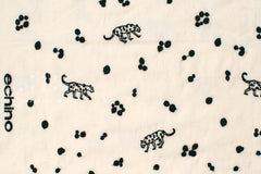 Japanese Fabric Kokka Echino Embroidered Leopard - A - 50cm