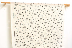 Japanese Fabric Kokka Echino Embroidered Leopard - A - 50cm