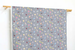 Japanese Fabric Cats At Play - grey - 50cm