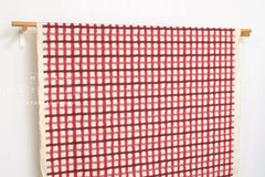 Japanese Fabric Recycled Cotton Canvas Check - A - 50cm