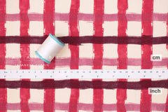 Japanese Fabric Recycled Cotton Canvas Check - A - 50cm