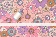 Japanese Fabric Retro Vintage Flowers - C - 50cm