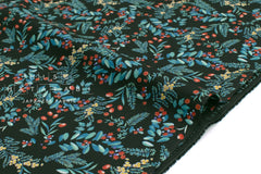Japanese Fabric Winter Berry - black - 50cm