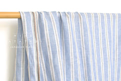 DEADSTOCK Japanese Fabric 100% Linen Stripes - A1 - 50cm