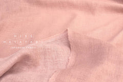 Japanese Fabric Solid Linen Blend Double Gauze - pink - 50cm
