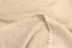Japanese Fabric Solid Linen Blend Double Gauze - natural linen - 50cm