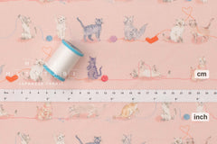 Japanese Fabric Yarn Stash Kitty - pink - 50cm