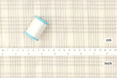 Japanese Fabric Shokunin Collection Yarn Dyed Sashiko Stitch - cream - 50cm