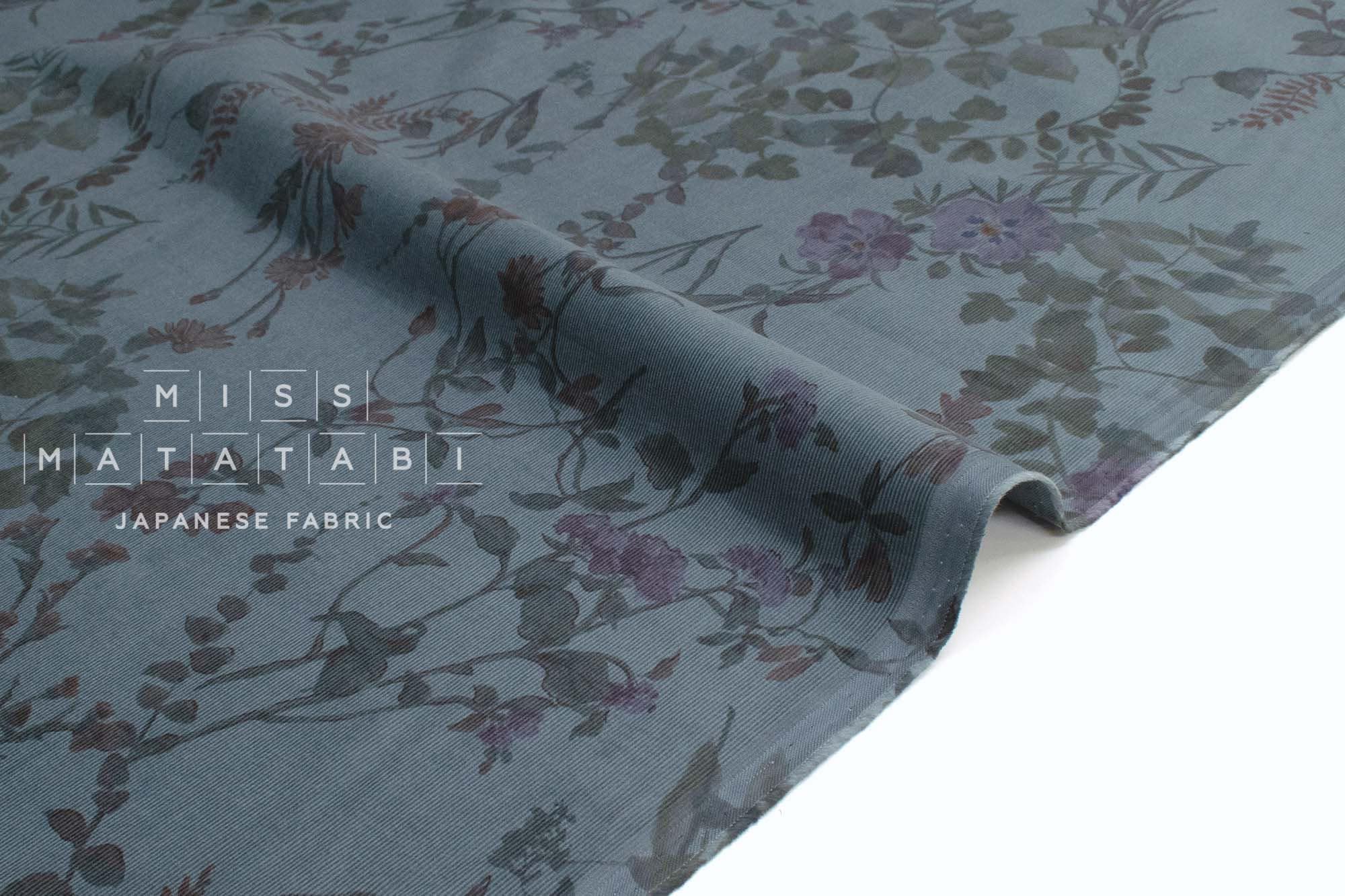 Japanese Fabric Corduroy Daisy Trail - D - 50cm