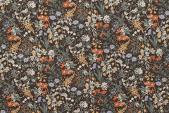 Japanese Fabric Corduroy Summer Floral - C - 50cm