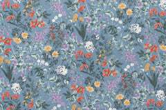 Japanese Fabric Corduroy Summer Floral - B - 50cm