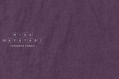 Japanese Fabric 100% washed linen - eggplant 17 - 50cm