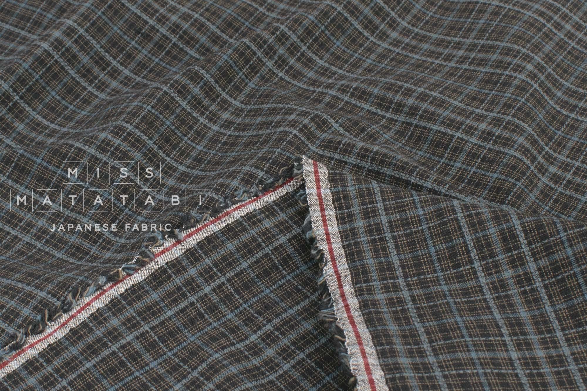 Japanese Fabric Yarn-Dyed Cotton Check - F - 50cm