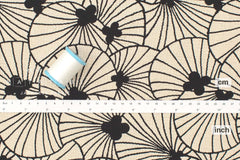 Japanese Fabric Lily Pad - black - 50cm