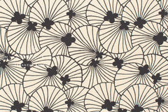 Japanese Fabric Lily Pad - black - 50cm