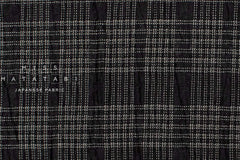 Japanese Fabric Shokunin Collection Yarn Dyed Sashiko Stitch - black - 50cm