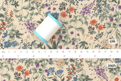 Japanese Fabric Corduroy Summer Floral - A - 50cm