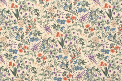 Japanese Fabric Corduroy Summer Floral - A - 50cm