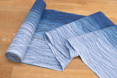 Shokunin Collection Hand-printed Chusen Japanese Yukata Fabric - motsuresuji - blue - 50cm