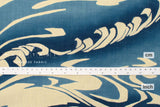 Shokunin Collection Hand-printed Chusen Japanese Yukata Fabric - shiranami - 50cm