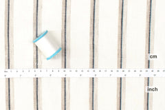 DEADSTOCK Japanese Fabric 100% Linen Stripes - 1 - 50cm