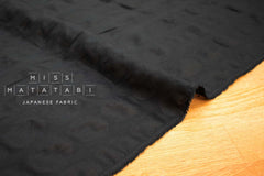 Japanese Fabric Spots Seersucker Lawn - black - 50cm