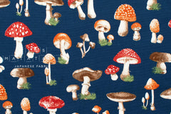 Japanese Fabric Retro Vintage Toadstools - E - 50cm