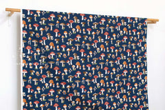 Japanese Fabric Retro Vintage Toadstools - E - 50cm