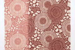 Shokunin Collection Hand-printed Chusen Japanese Yukata Fabric - kikukarasa - pink - 50cm
