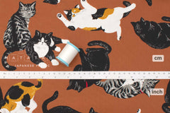 Japanese Fabric Neko Cats - F - 50cm