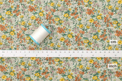 Japanese Fabric Cotton Ripple Hazel Floral - C - 50cm