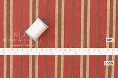 Japanese Fabric Yarn-Dyed Mikawa Momen Stripe - 9 - 50cm