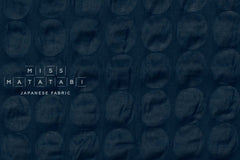 Japanese Fabric Spots Seersucker Lawn - navy blue - 50cm