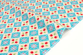 Japanese Fabric Cheery Tiles - blue - 50cm