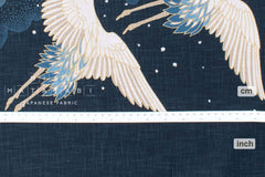 Shokunin Collection Hand-printed Japanese Fabric Panel Flying Cranes - 50cm