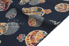 Japanese Fabric Meisen Temari Monyo - F - 50cm