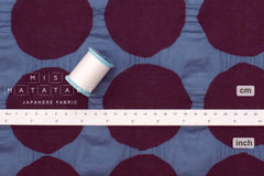 Japanese Fabric Spots Ripple Lawn - teal blue - 50cm
