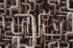 Japanese Fabric It's All Pipes - 50cm