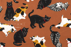 Japanese Fabric Neko Cats - F - 50cm