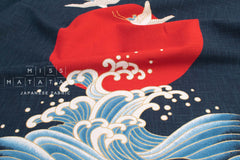 Shokunin Collection Hand-printed Japanese Fabric Panel Asahi Tsuru - 50cm