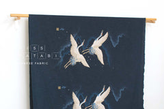 Shokunin Collection Hand-printed Japanese Fabric Panel Flying Cranes - 50cm