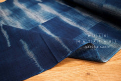 Shokunin Collection Kurume Kasuri Sun-dried Indigo Fabric - 1 - 50cm