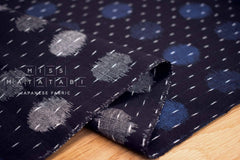 Shokunin Collection Kurume Kasuri Sun-dried Indigo Fabric - 2 - 50cm