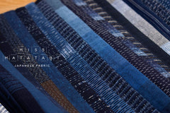 Shokunin Collection Kurume Kasuri Indigo Fabric - patchwork - 50cm