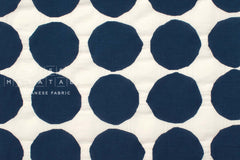 Japanese Fabric Spots Ripple Lawn - navy - 50cm