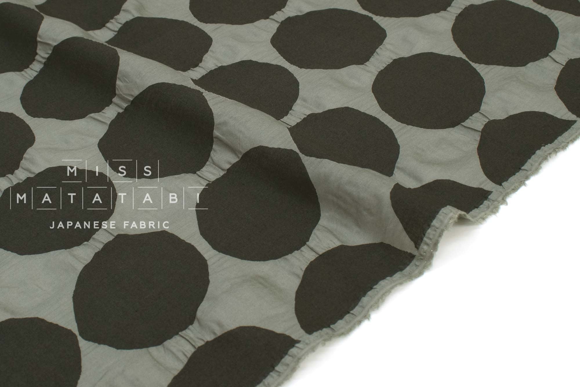 Japanese Fabric Spots Ripple Lawn - grey - 50cm