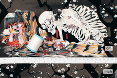 Japanese Fabric Utagawa Kuniyoshi Takiyasha the Witch and the Skeleton Spectre - 50cm