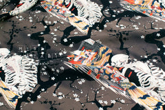 Japanese Fabric Utagawa Kuniyoshi Takiyasha the Witch and the Skeleton Spectre - 50cm