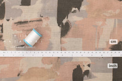 Japanese Fabric Contemporary Art Linen Blend - B - 50cm